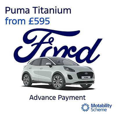 New Ford Puma Titanium on Motability