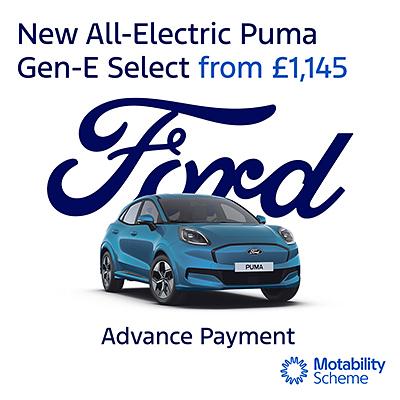 New Ford Puma Gen-E Select on Motability