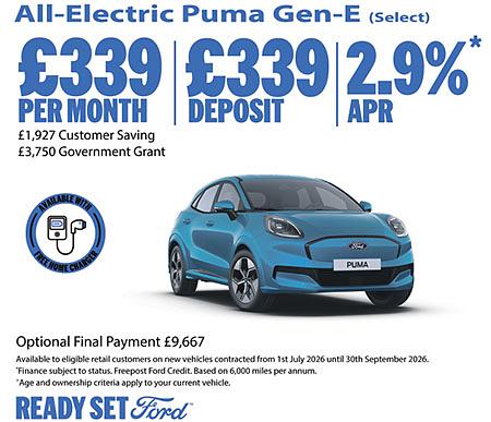 Ford Puma Gen-E New Car Special Offer